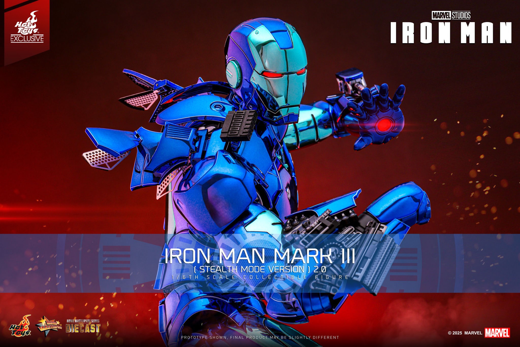 In Stock! Hot Toys MMS814D71 Iron Man Mark III (Stealth Mode Version) Iron Man 1/6th scale 2.0 Figure 