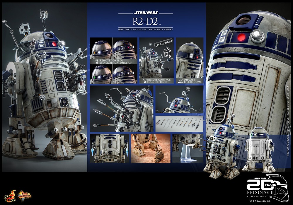 In Stock! Hot Toys MMS651 R2-D2 Star Wars Episode II: Attack of the Clones
