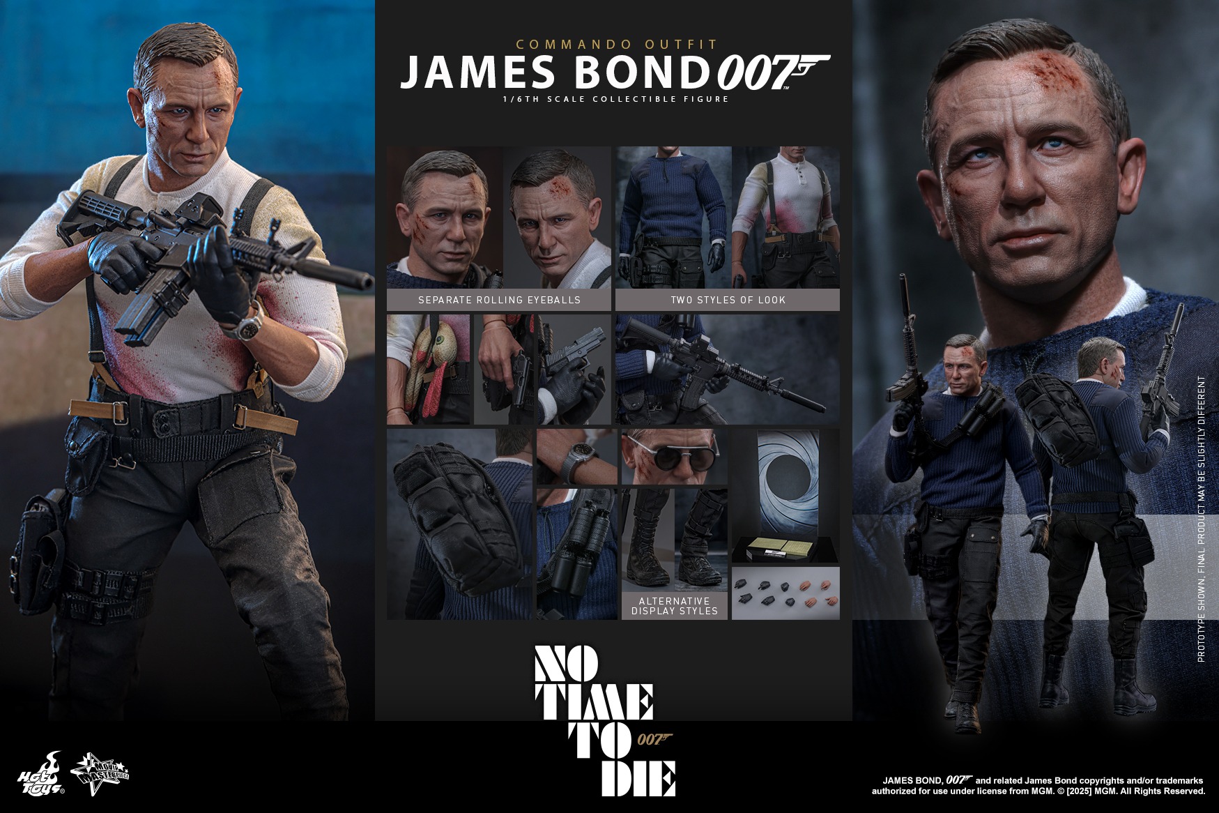 In stock! Hot Toys MMS804 No Time to Die: James Bond (Commando Outfit) 1/6 Scale Collectible Figure