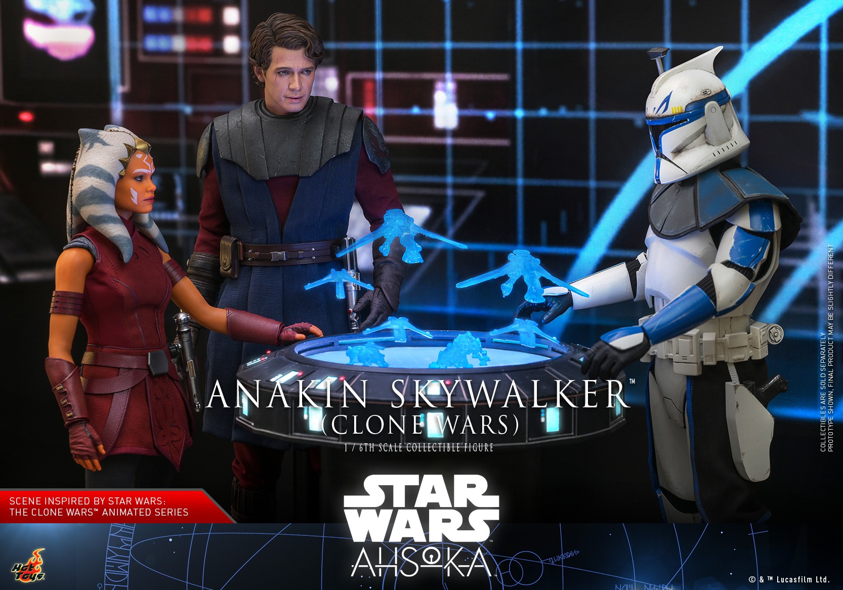 In Stock! Hot Toys Anakin Skywalker Clone Wars TMS129 1/6 Scale Figure