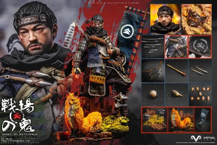 In Stock VTS TOYS Ghost of Battlefield Samurai 1/6 VM-036B Figure Collectible Deluxe Version