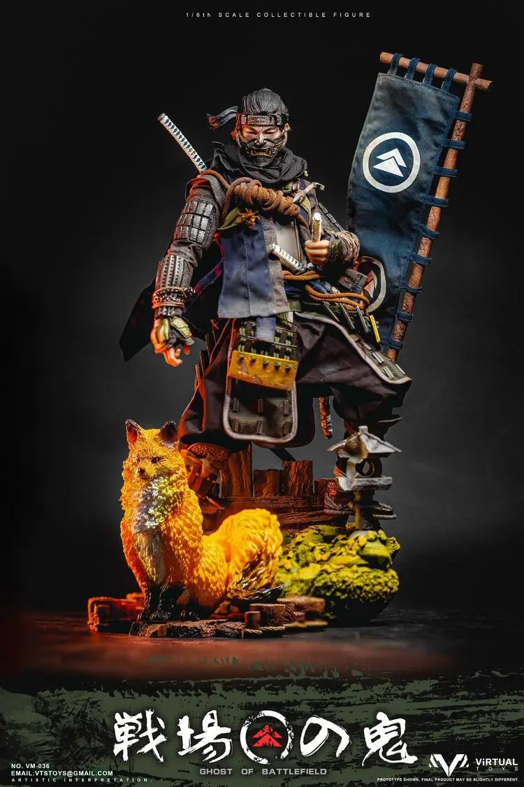 In Stock VTS TOYS Ghost of Battlefield Samurai 1/6 VM-036B Figure Collectible Deluxe Version