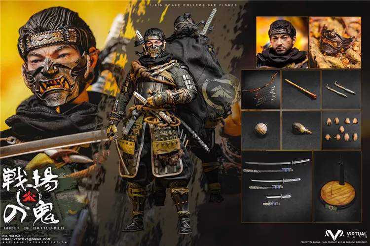 In Stock VTS TOYS Ghost of Battlefield Samurai 1/6 VM-036 Figure Collectible standard Version