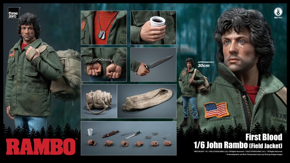 Pre order! Threezero Rambo: First Blood - 1/6 John Rambo (Field Jacket) 3Z0553