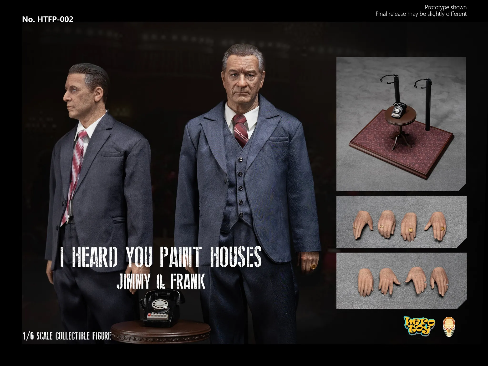 In stock! Herotoy +Facepool I Heard You Paint Houses Jimmy & Frank Set HTFP002 1/6 Action Figure