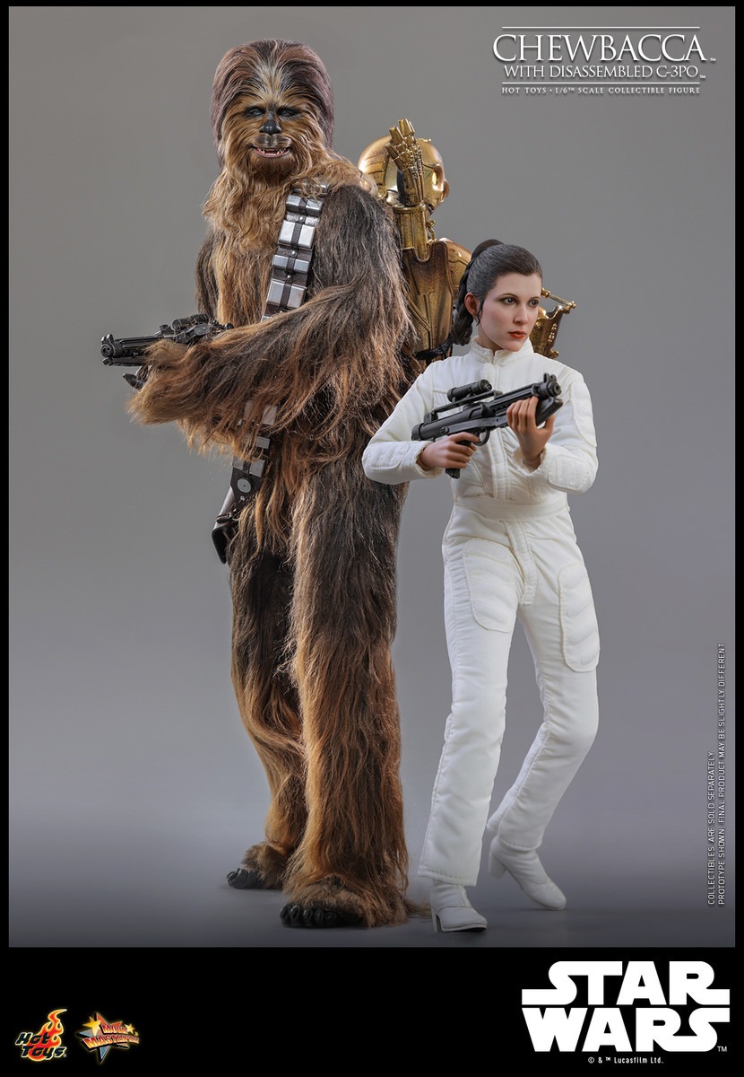 In stock! Hot Toys MMS766 Chewbacca with Disassmbled C-3PO 1/6 Star Wars figure