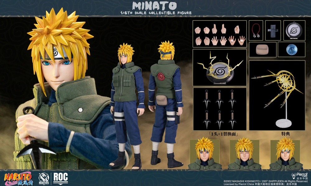 Pre order! Rocket Toys ROC-016 Minato Namikaze Yellow Flash Ver. Naruto 1/6 action figure