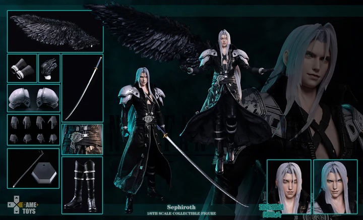 In Stock! GAMETOYS GT-003 FF7 Sephiroth 1/6 Figure