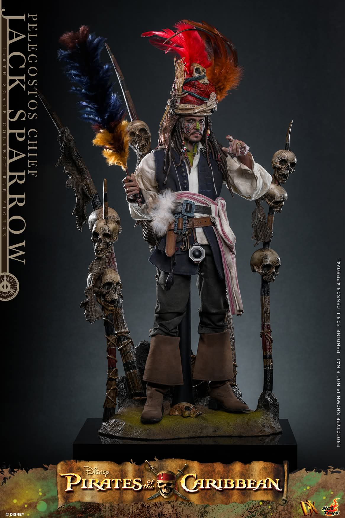Pre order! Hot Toys DX48 Pelegostos Chief Jack Sparrow Pirates of the Caribbean: Dead Man's Chest 1/6 Scale Collectible Figure 