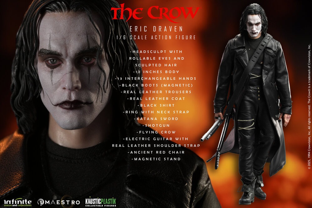 Pre order! Kaustic Plastik The Crow Eric Draven 1/6 Luxury Action Figure (Standard Edition)
