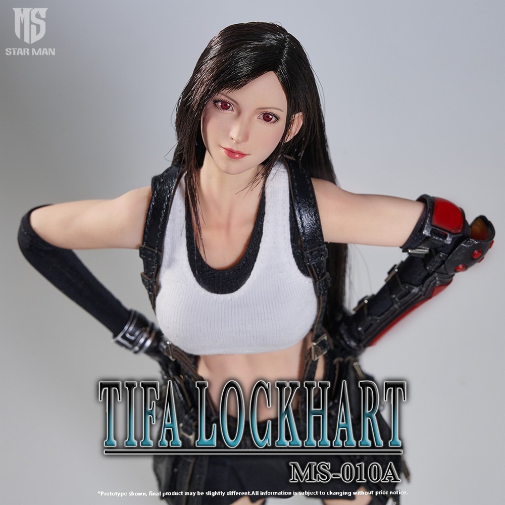 In Stock! STAR MAN MS-010A 1/6 TIFA White Tank Top and Black Short Skirt Version