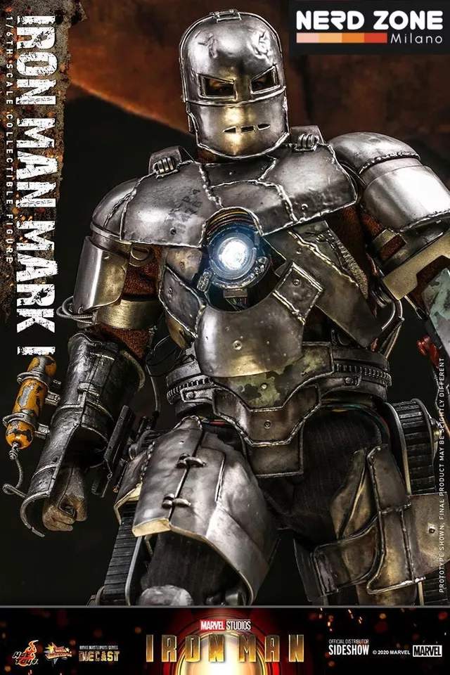 In stock! Hot Toys MMS605B Deluxe Version Iron Man Mark I Diecast 1/6 Action Figure