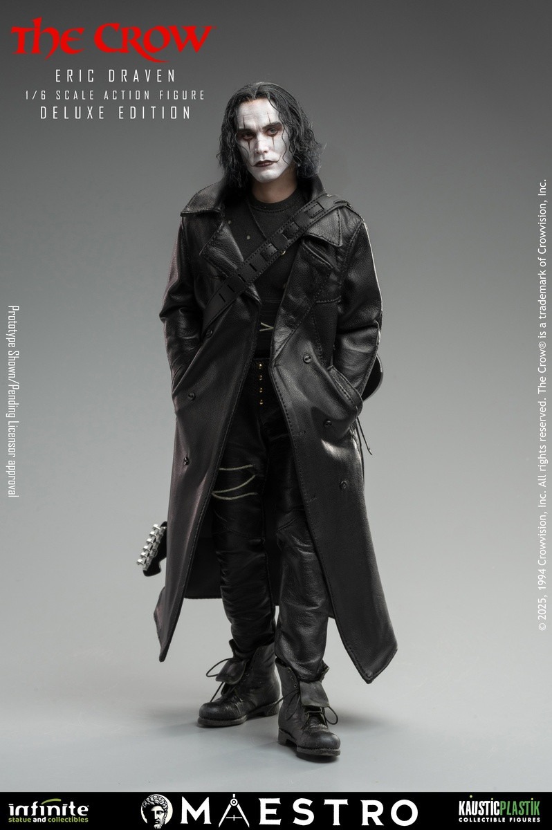 Pre order! Kaustic Plastik The Crow Eric Draven 1/6 Luxury Action Figure (Deluxe Rooted Hair Edition)