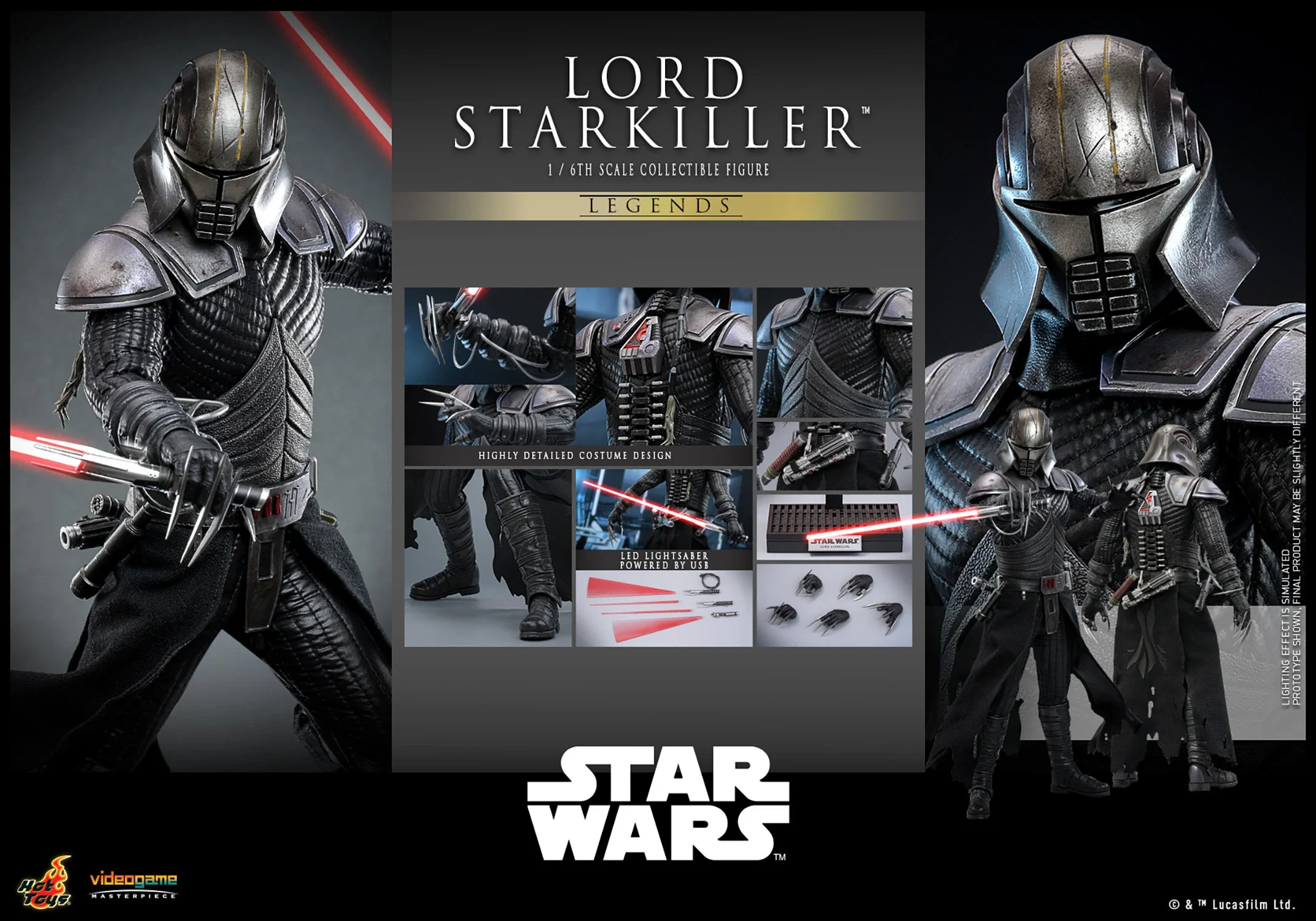 In stock! Hot Toys VGM63 Star Wars Lord Starkiller 1/6th Scale Collectible Figure Regular Edition