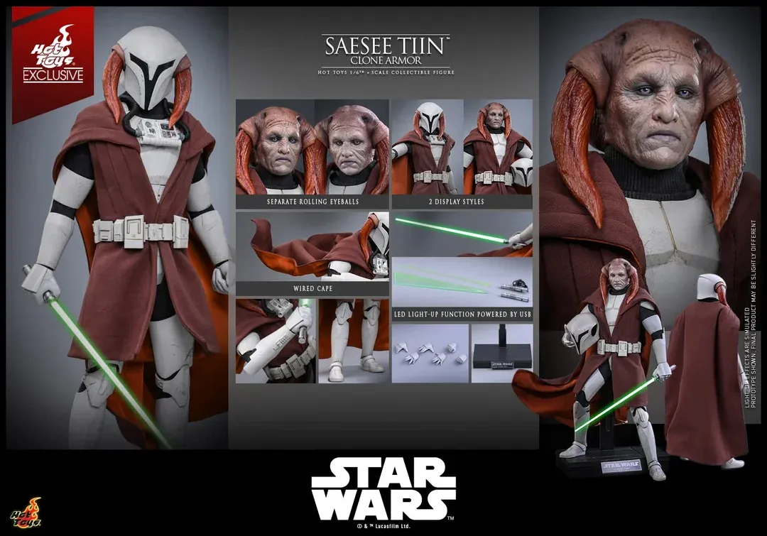 Coming soon! Hot Toys TMS168 Saesee Tiin (Clone Armor) Star Wars: The Clone Wars 1/6th Scale Collectible Figure