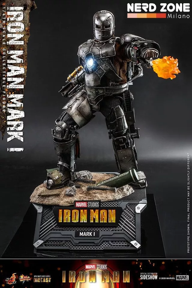 In stock! Hot Toys MMS605B Deluxe Version Iron Man Mark I Diecast 1/6 Action Figure