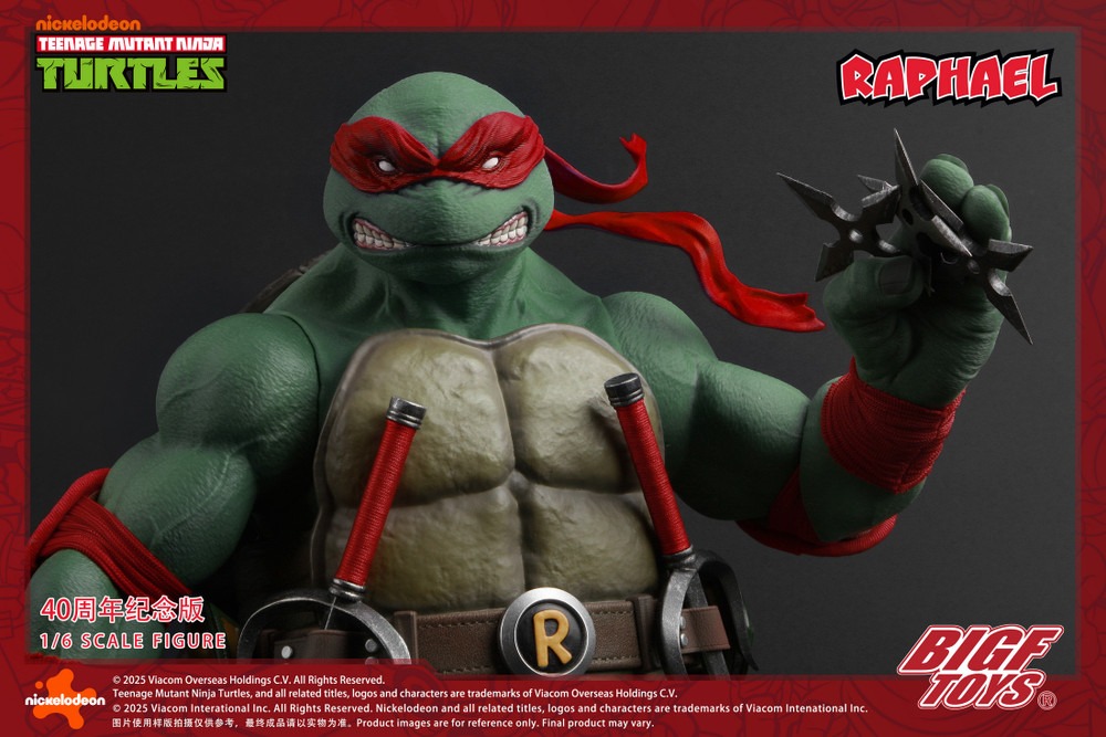 Pre order! BIGFTOYS TNMT 1/6 Raphael Figure 40th Anniversary Edition BIGF-002