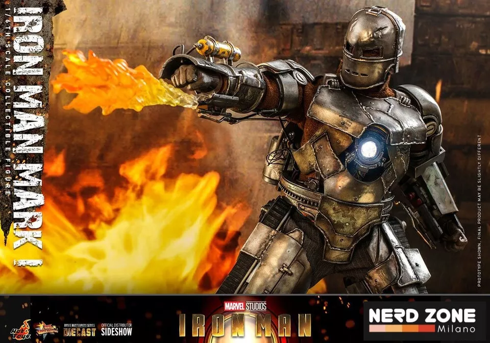 In stock! Hot Toys MMS605B Deluxe Version Iron Man Mark I Diecast 1/6 Action Figure