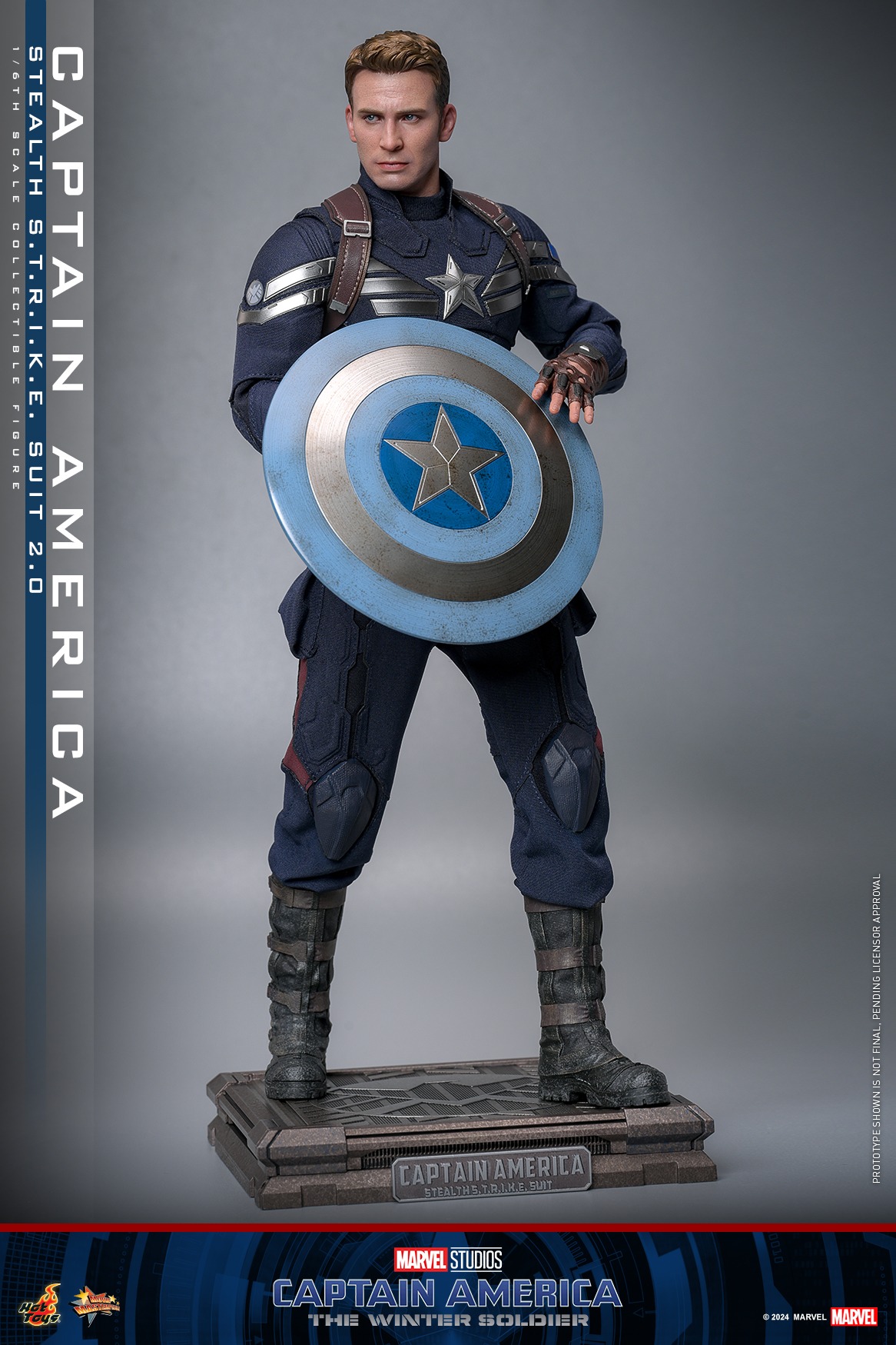 In stock! Hot Toys MMS783 Captain America: The Winter Soldier" 1/6 Captain America (Stealth S.T.R.I.K.E. Suit) 2.0 Figure