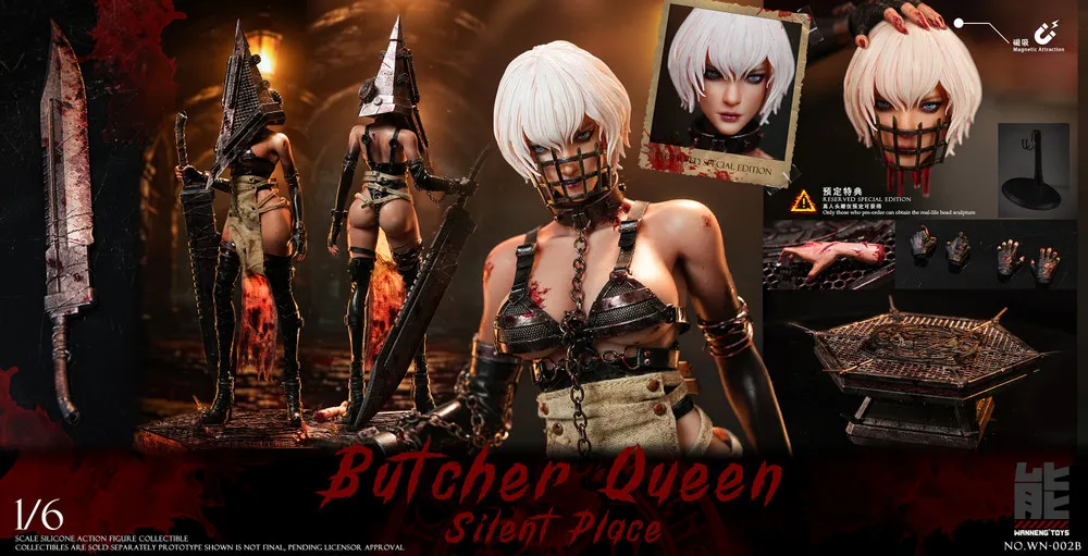Pre order! Wanneng Toys WN-002B Butcher Queen Quiet Place DX Version Silent Hill 1/6 Scale Action Figure