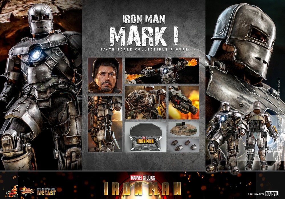 In stock! Hot Toys MMS605D40 Iron Man Mark I Diecast 1/6 Action Figure