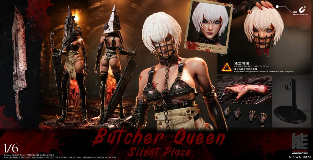 Pre order! Wanneng Toys WN-002A Butcher Queen Quiet Place Silent Hill 1/6 Scale Action Figure