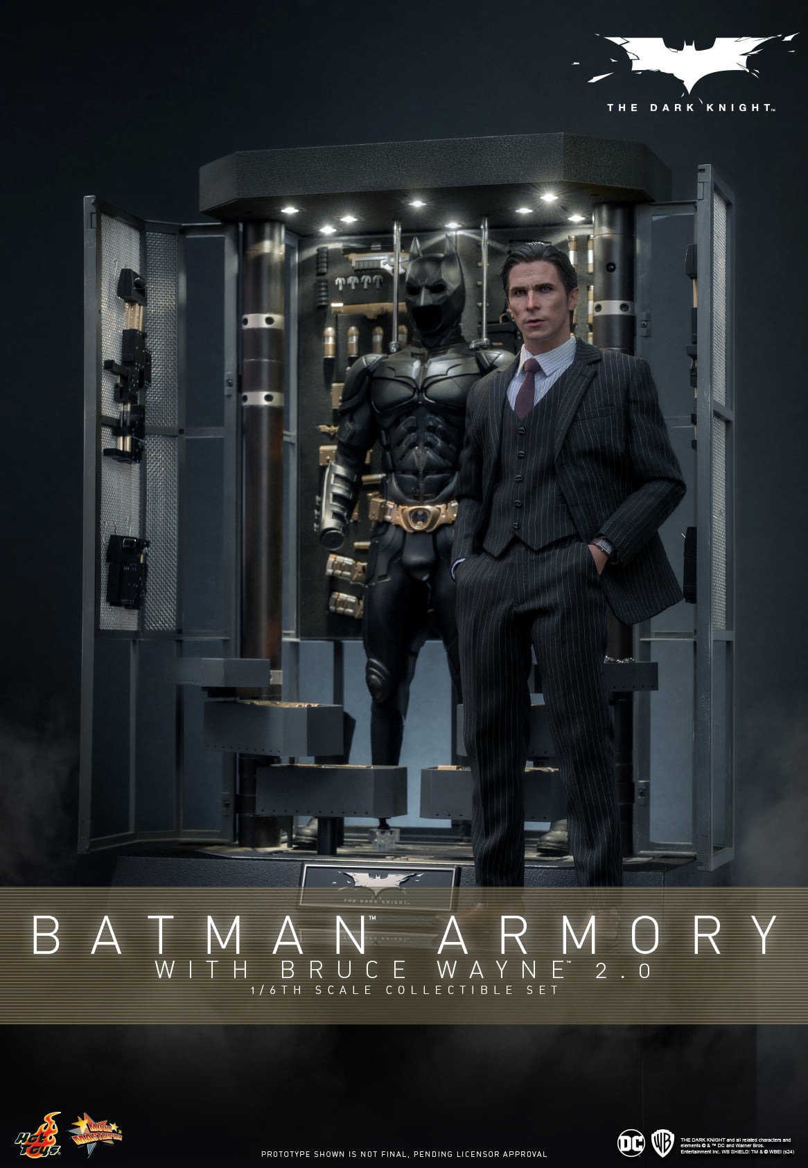 In stock! Hot Toys MMS750 Batman The Dark Knight 1/6th scale Batman Armory with Bruce Wayne 2.0