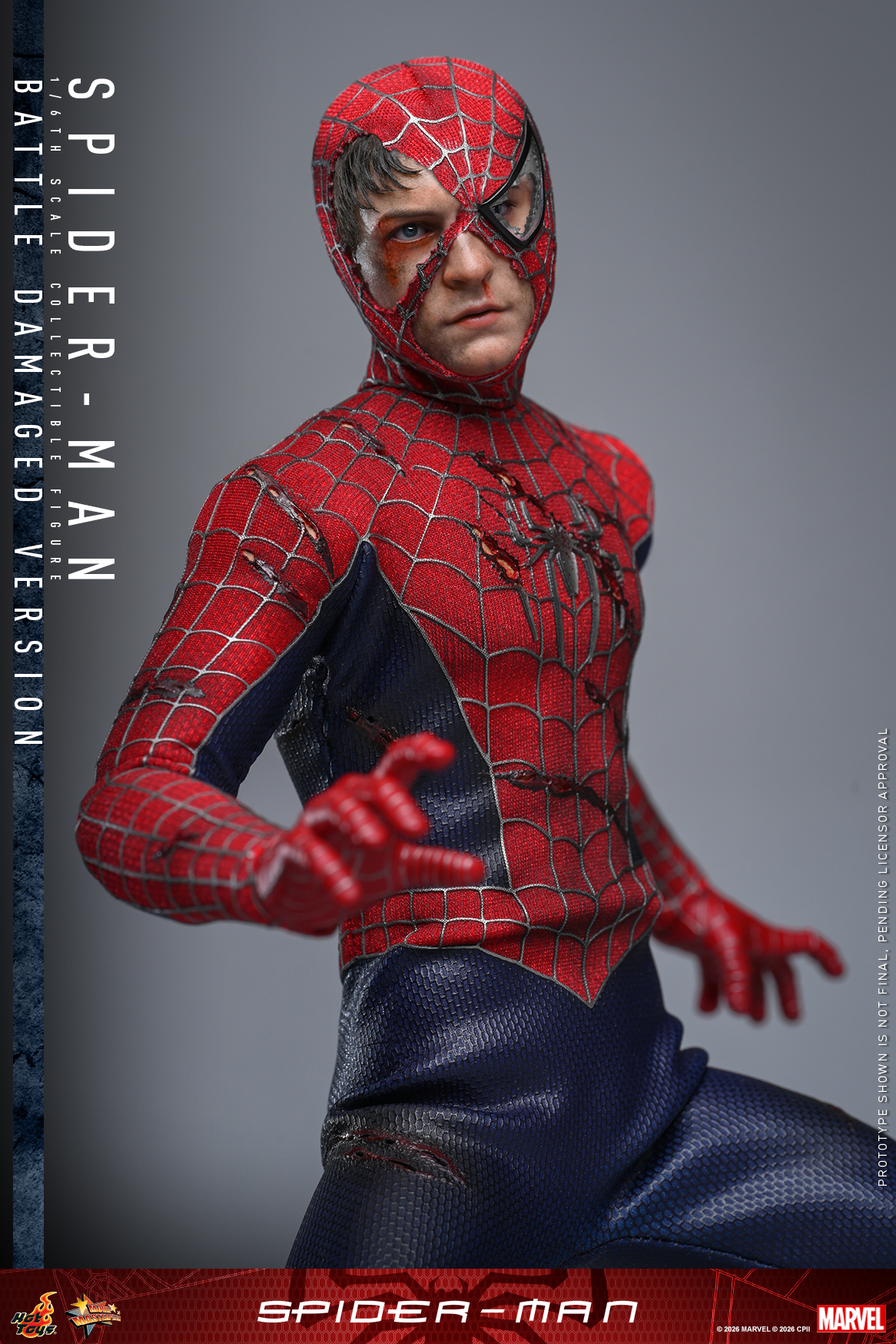 Pre order! Hot toys Spider-Man (Battle Damaged Version) 1/6 scale Collectible Figure Spiderman