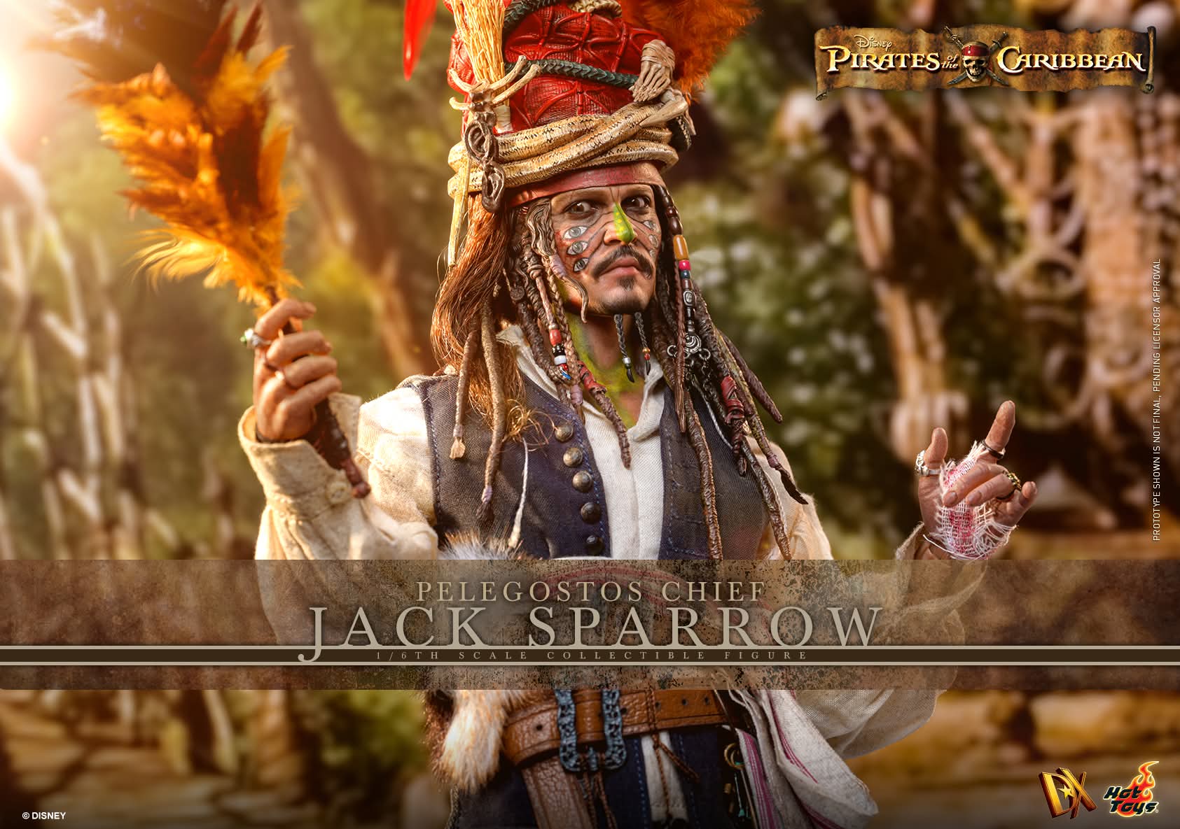 Pre order! Hot Toys DX48 Pelegostos Chief Jack Sparrow Pirates of the Caribbean: Dead Man's Chest 1/6 Scale Collectible Figure 