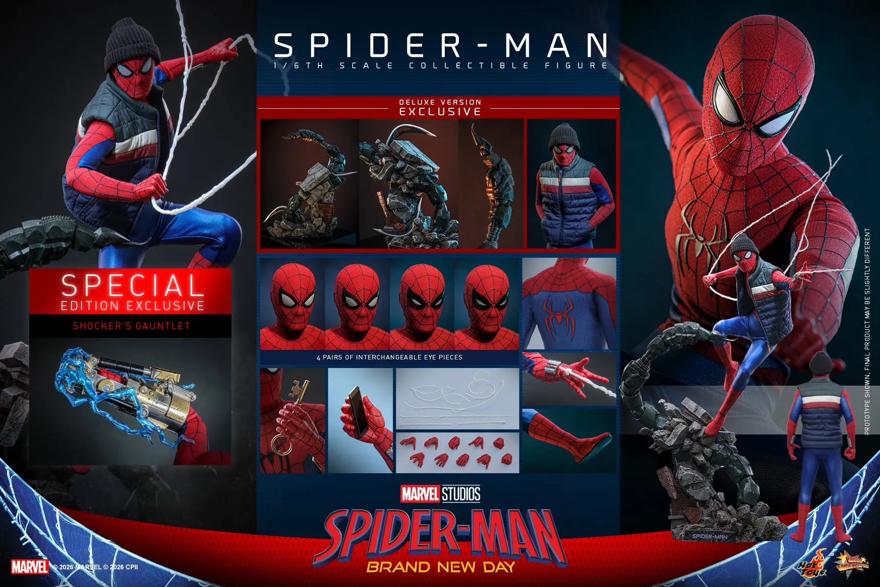 Pre order! Hot Toys MMS893 Spider-Man: Brand New Day Spider-Man (Exhibition limited Deluxe Version) 1/6 scale Collectible Figure