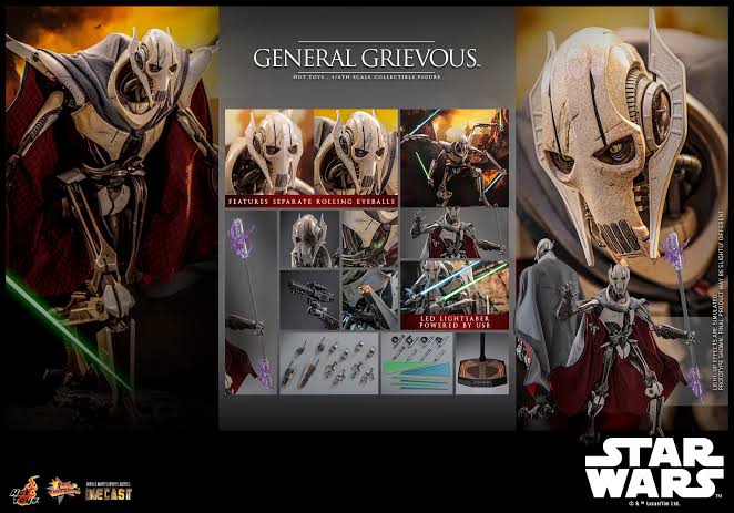 In stock! Hot Toys General Grievous MMS760D67 Star Wars Diecast Figure MMS760
