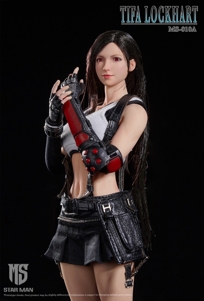 In Stock! STAR MAN MS-010A 1/6 TIFA White Tank Top and Black Short Skirt Version