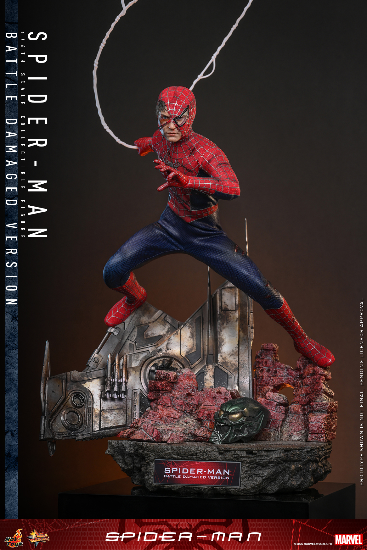 Pre order! Hot toys Spider-Man (Battle Damaged Version) 1/6 scale Collectible Figure Spiderman