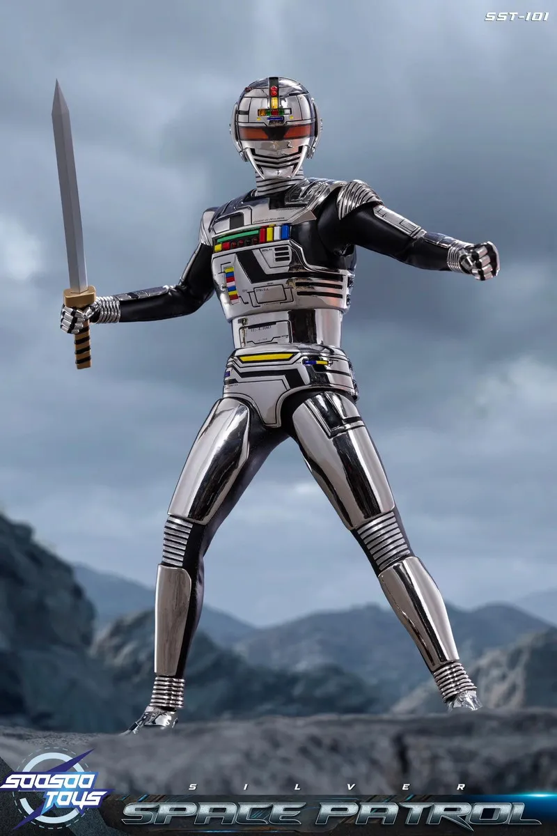 Pre order! Soosootoys SST-101 Silver Space Patrol 1/6 Scale figure 1/6 action figure power rangers toy