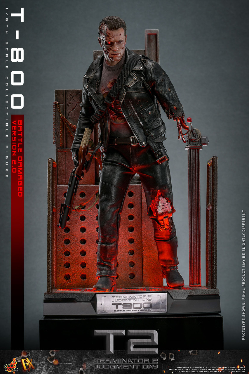 In stock! Hot Toys DX46 1/6 Terminator 2 Judgment Day T-800 Battle Damaged 2.0
