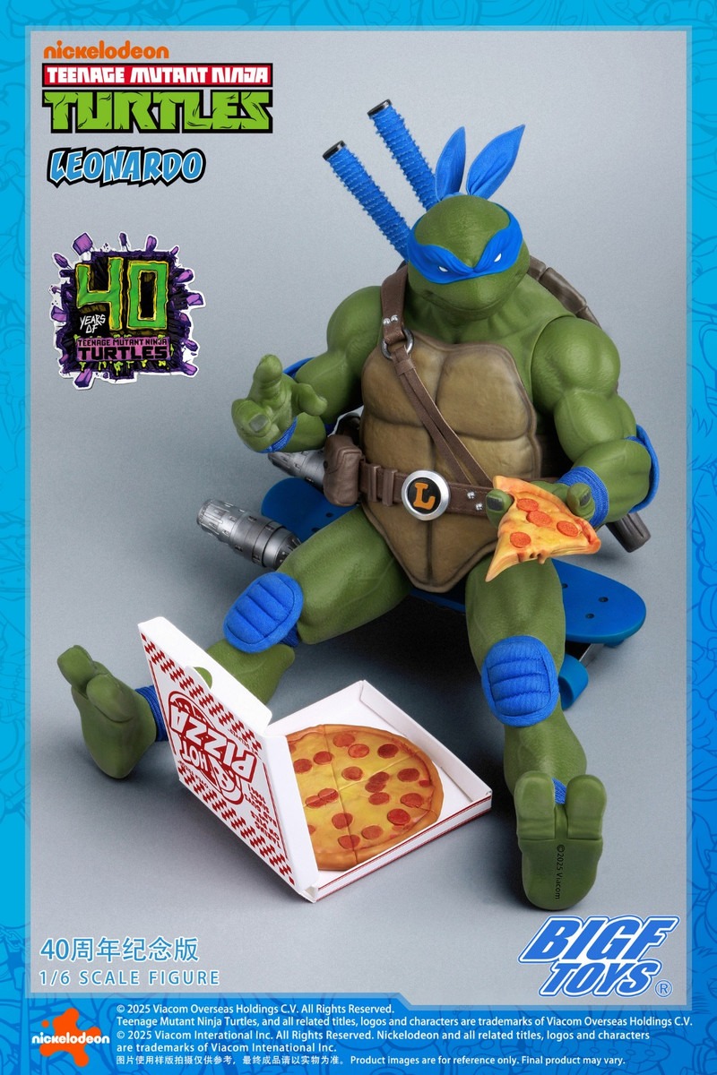 Pre order! BIGFTOYS TNMT 1/6 LEONARDO Figure 40th Anniversary Edition BIGF-001