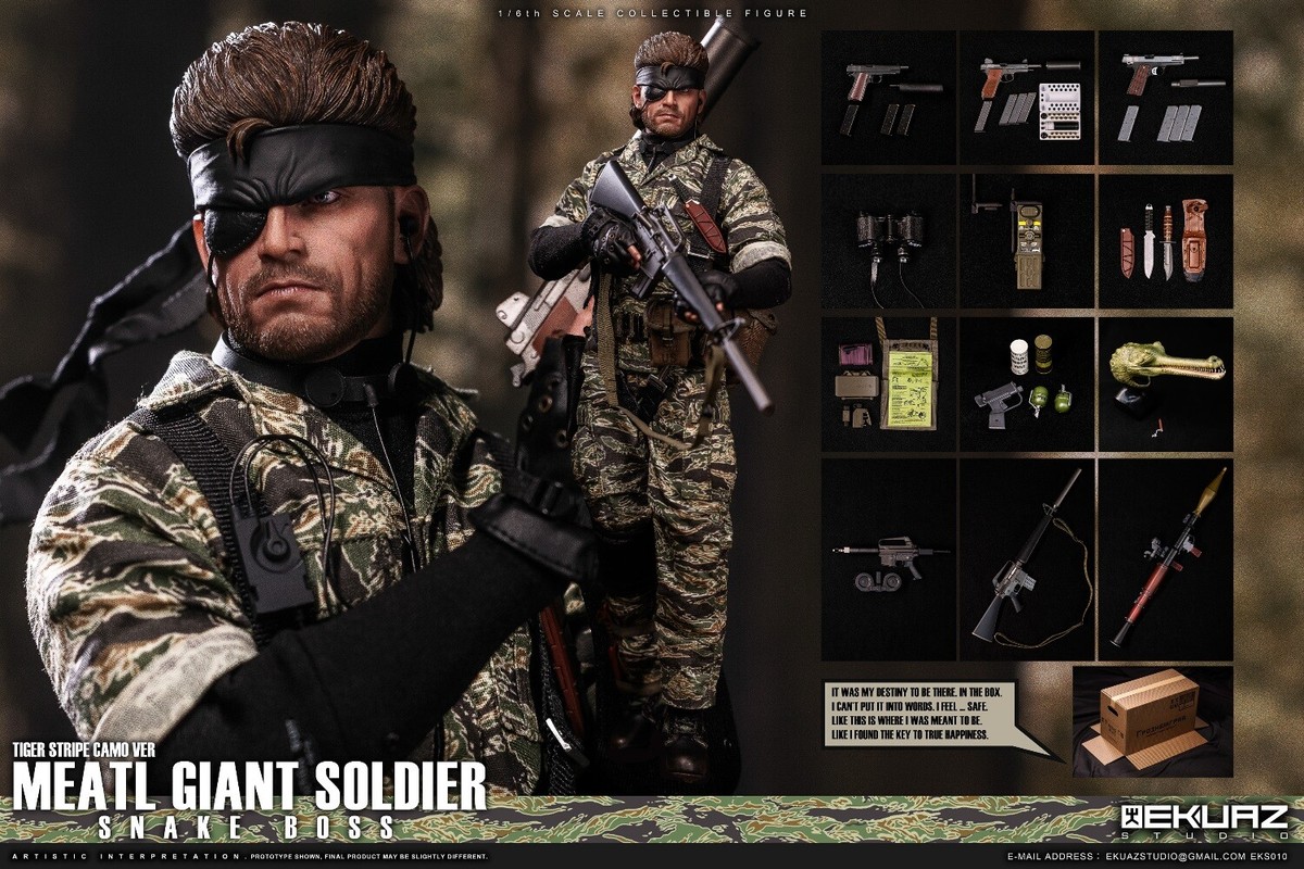 Remaining balance! EKUAZ STUDIO (EKS010) 1/6 Metal Giant Soldier Snake Boss Figure (Tiger Stripe Camo Version)