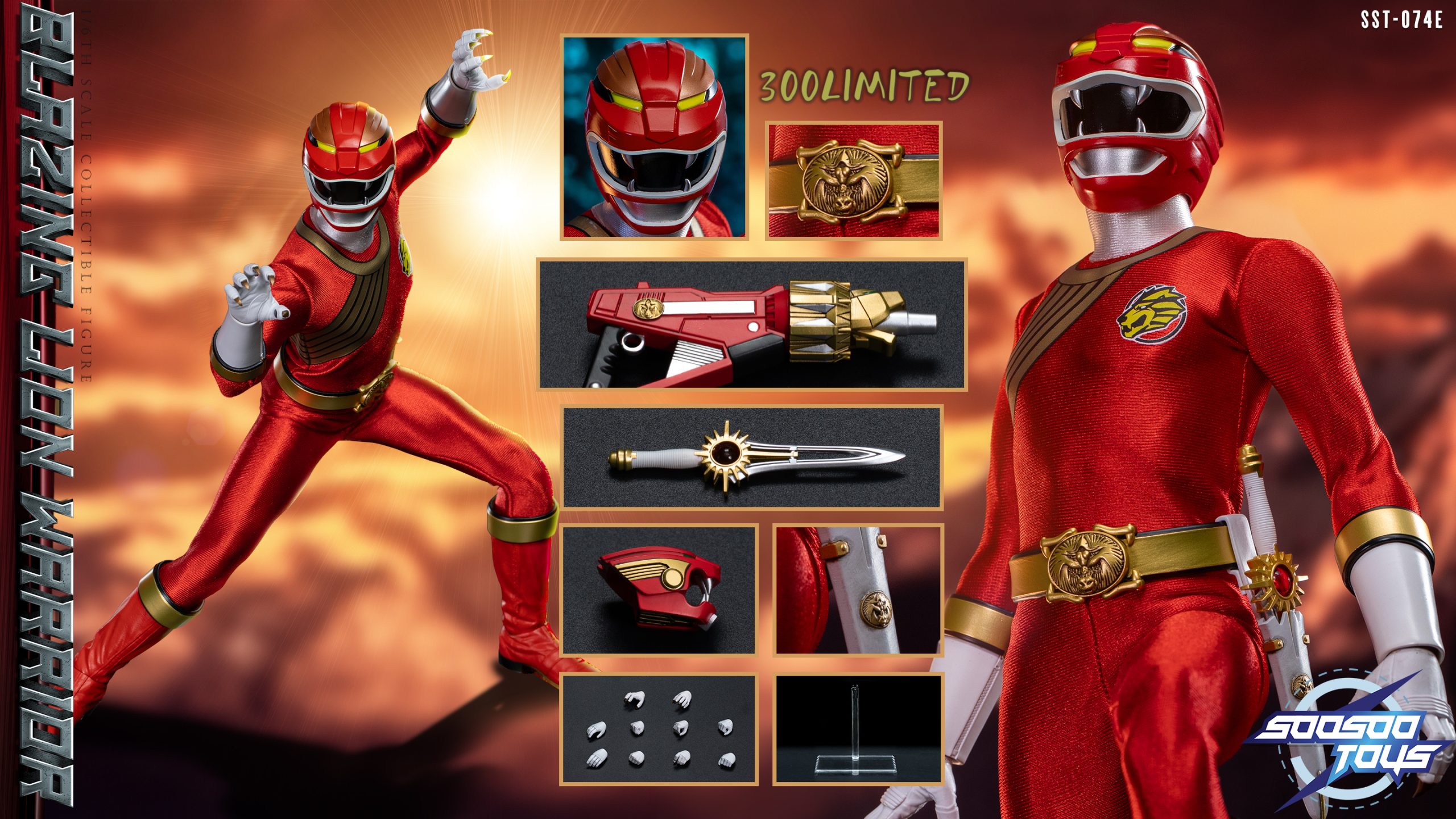 Pre order! Reissue Soosootoys SST074E Wild Force red ranger 1/6 power rangers toy