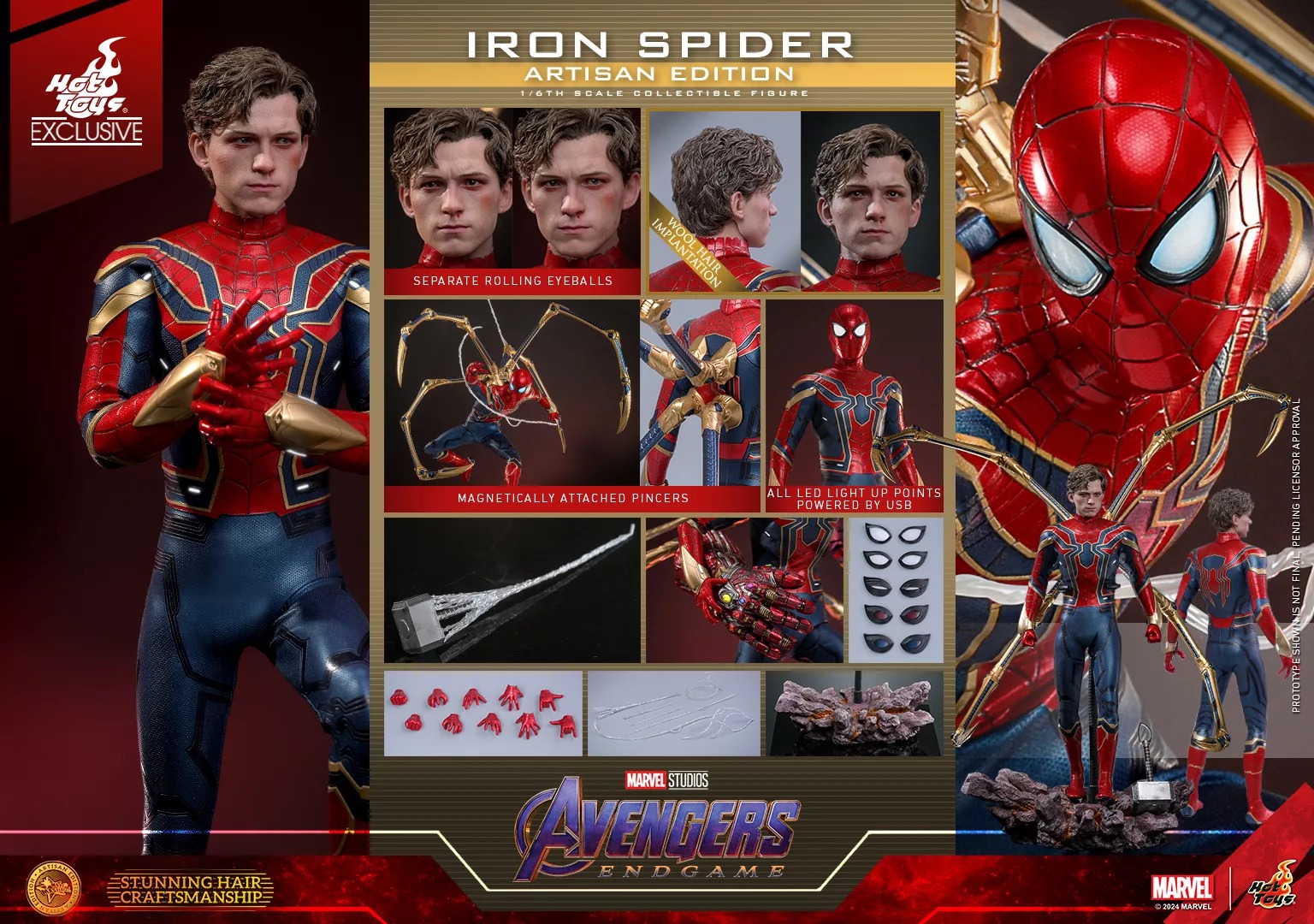 In stock! Hot Toys MMS762AE Marvel Avengers Endgame Iron Spider Artisan Edition 1/6 Scale Collectible Figure