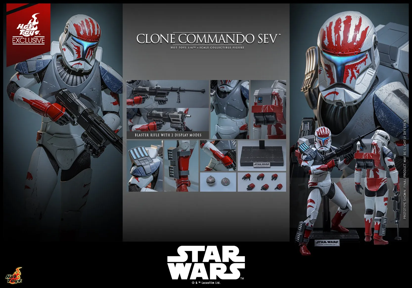 Pre order! Hot Toys TMS188 Clone Commando Sev Star Wars: The Clone Wars 1/6th scale Collectible Figure 