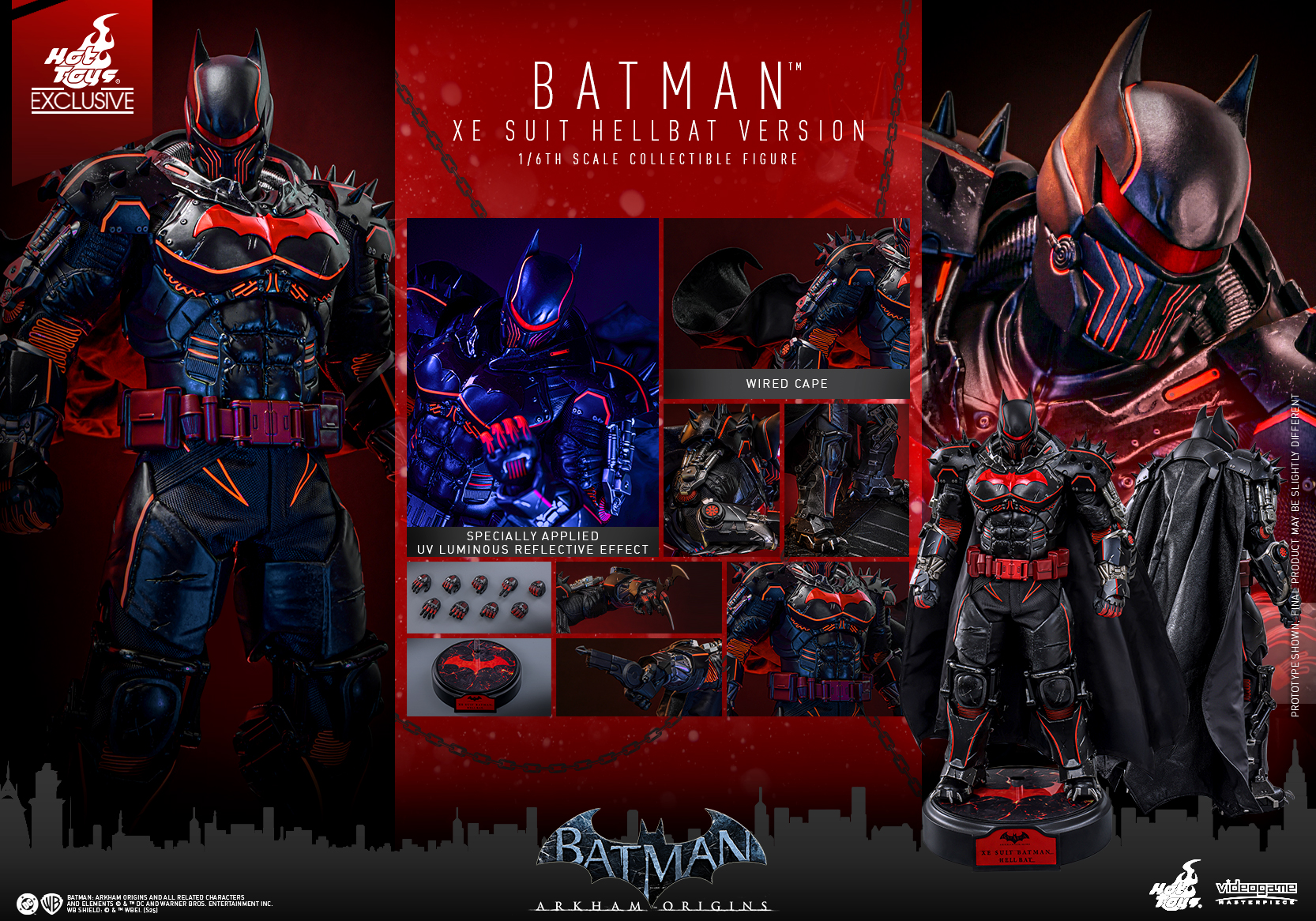 Pre order! Hot Toys VGM73 Batman: Arkham Origins 1/6th scale Batman (XE Suit Hellbat Version) Collectible Figure [Hot Toys Exclusive]