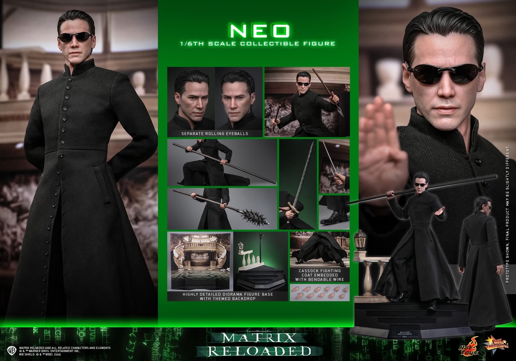Pre order! Hot Toys MMS868 The Matrix Reloaded: Neo 1/6 Scale Collectible Figure