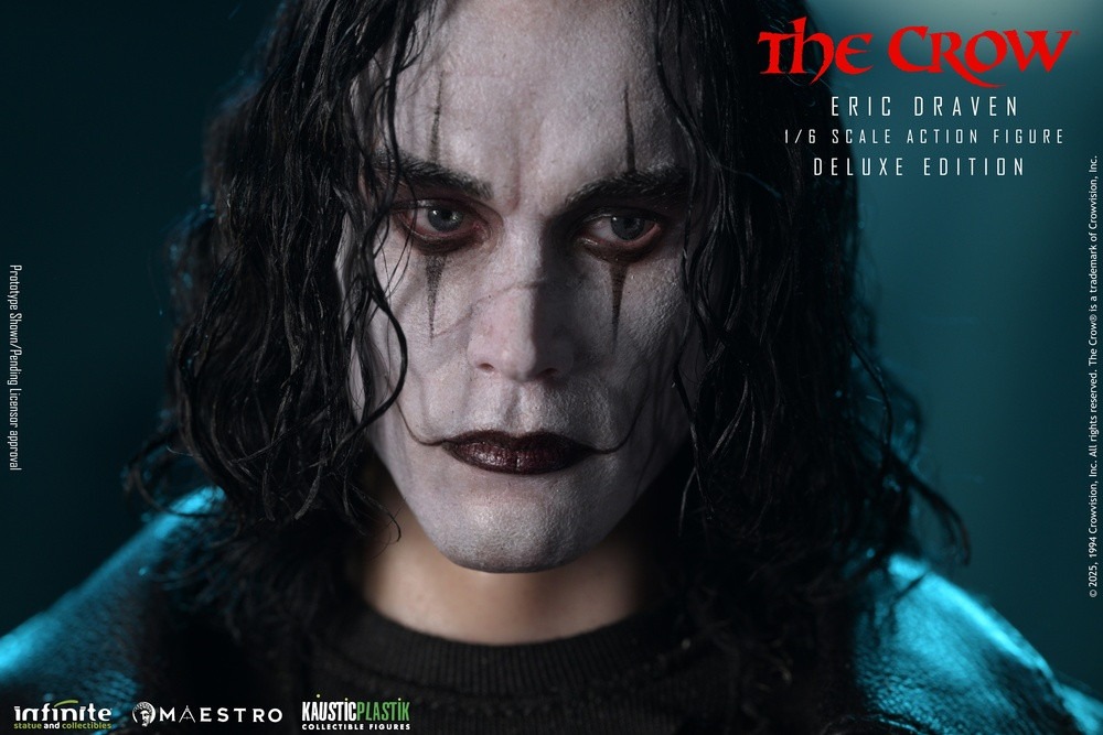 Pre order! Kaustic Plastik The Crow Eric Draven 1/6 Luxury Action Figure (Deluxe Rooted Hair Edition)