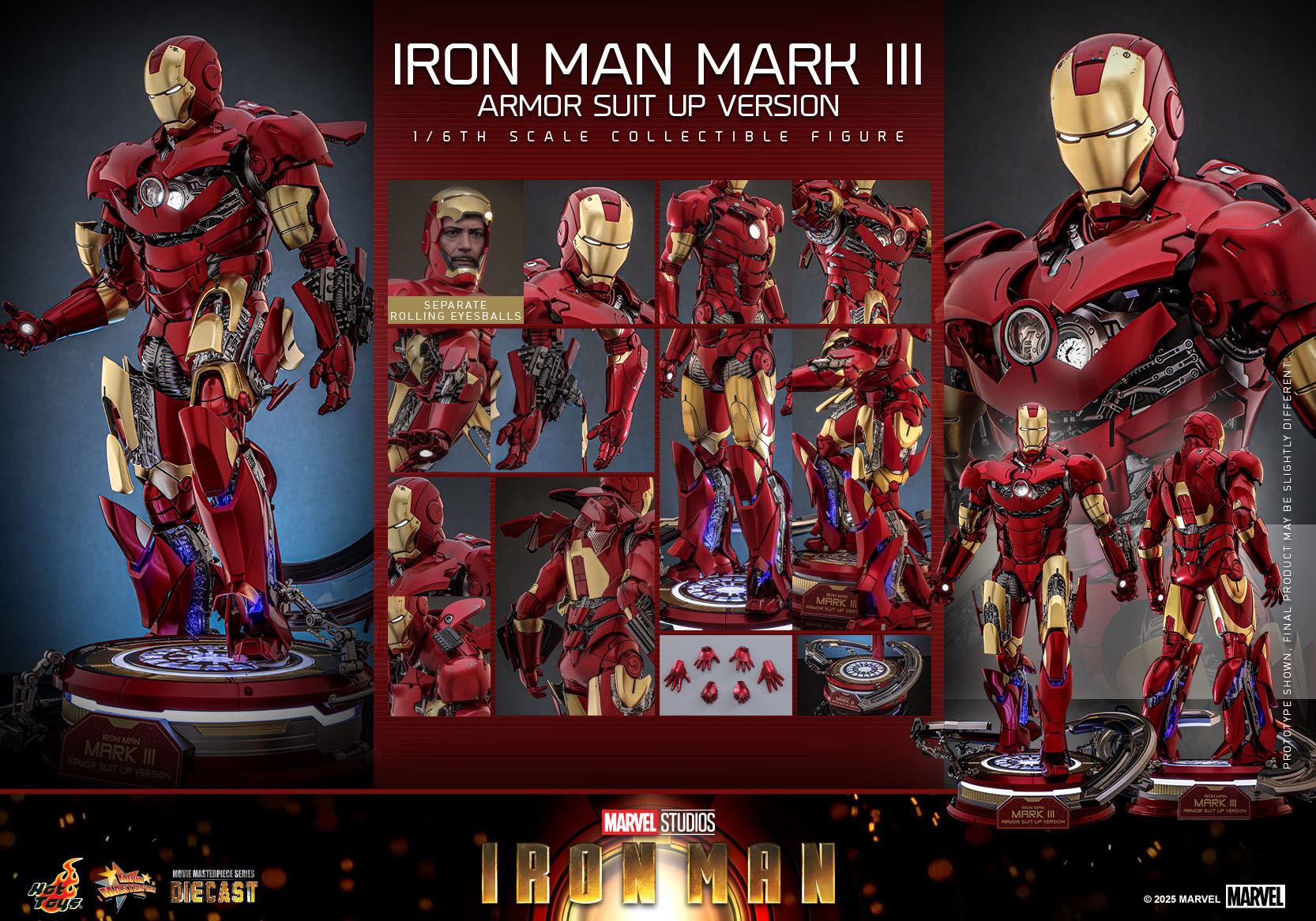 Pre Order! Hot Toys MMS825D72 Mark III (Armor Suit Up Version) 1/6 figure collectibles