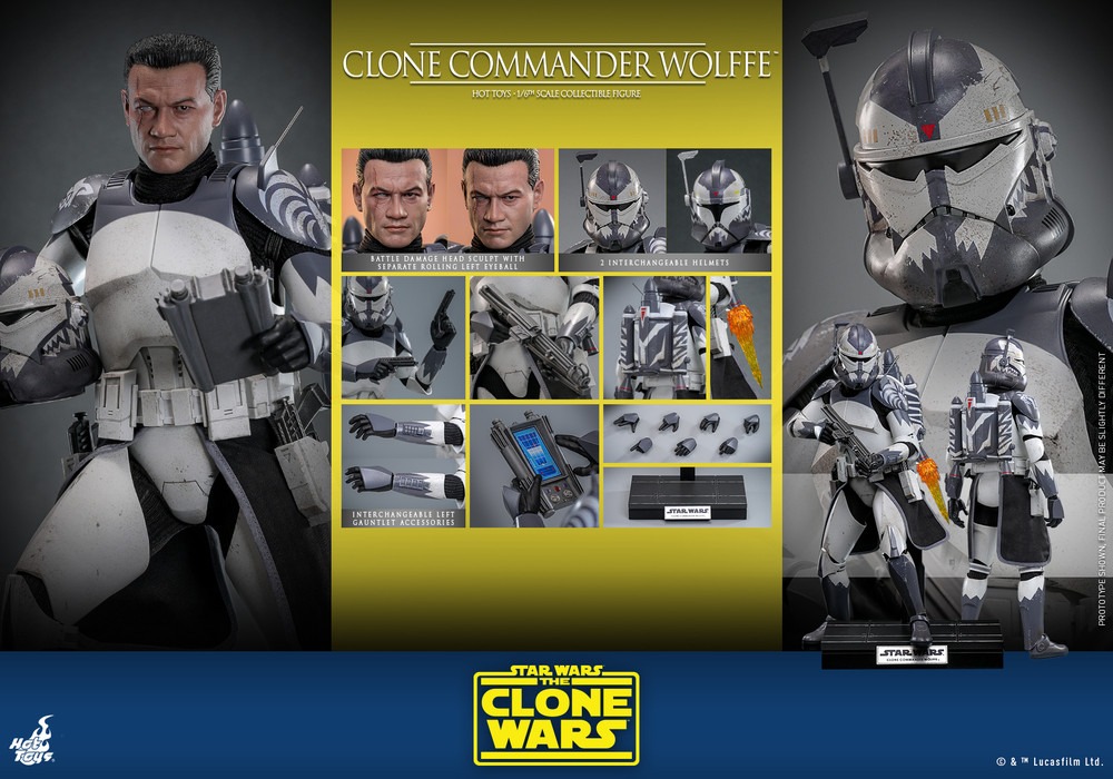 In stock! Hot Toys TMS141 Clone Commander Wolffe Star Wars: The Clone Wars