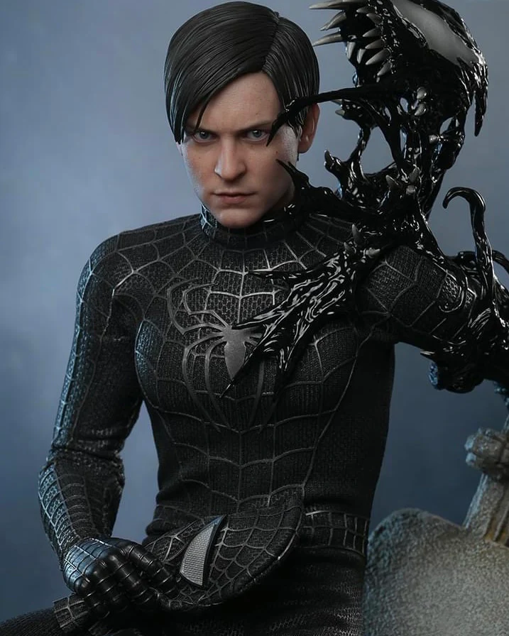 In Stock! Hot Toys MMS728B Spider-Man 3 Spiderman Black Suit Deluxe Version (Special Edition) 1/6th Scale Collectible Figure