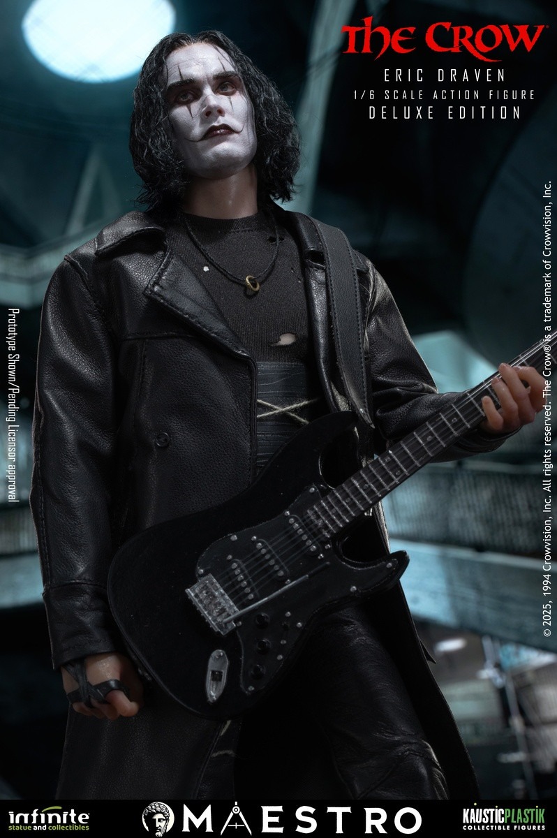 Pre order! Kaustic Plastik The Crow Eric Draven 1/6 Luxury Action Figure (Deluxe Rooted Hair Edition)