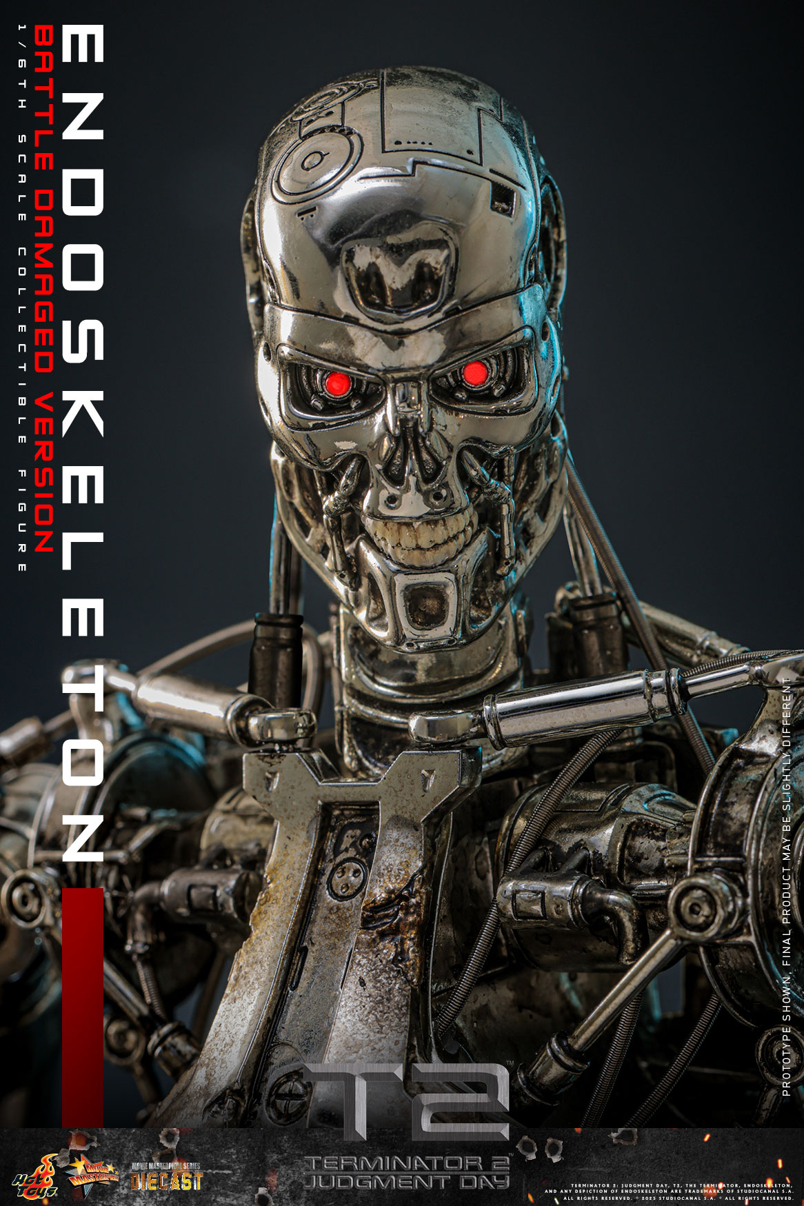 Pre order! Hot toys MMS840D77 Endoskeleton (Battle Damaged Version) Diecast Terminator 2: Judgment Day Collectibles 1/6 Scale Action Figure