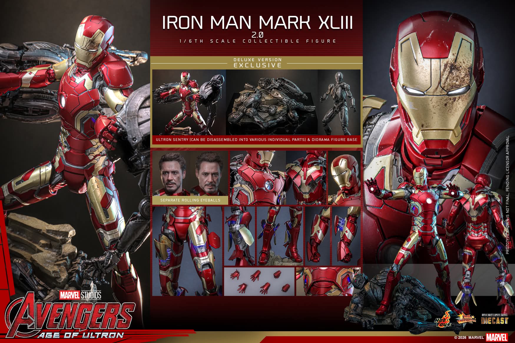 Pre order! Hot Toys MMS866D81 Iron Man Mark XLIII 2.0 Deluxe mk43 1/6 Figure 