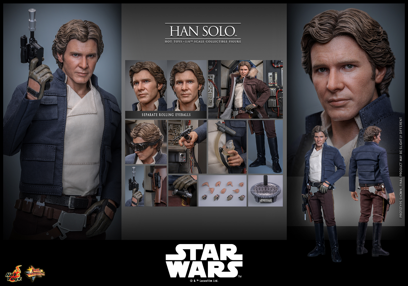 Pre order! Hot Toys MMS846 Han Solo Star Wars: The Empire Strikes Back 1/6 scale Collectible Figure